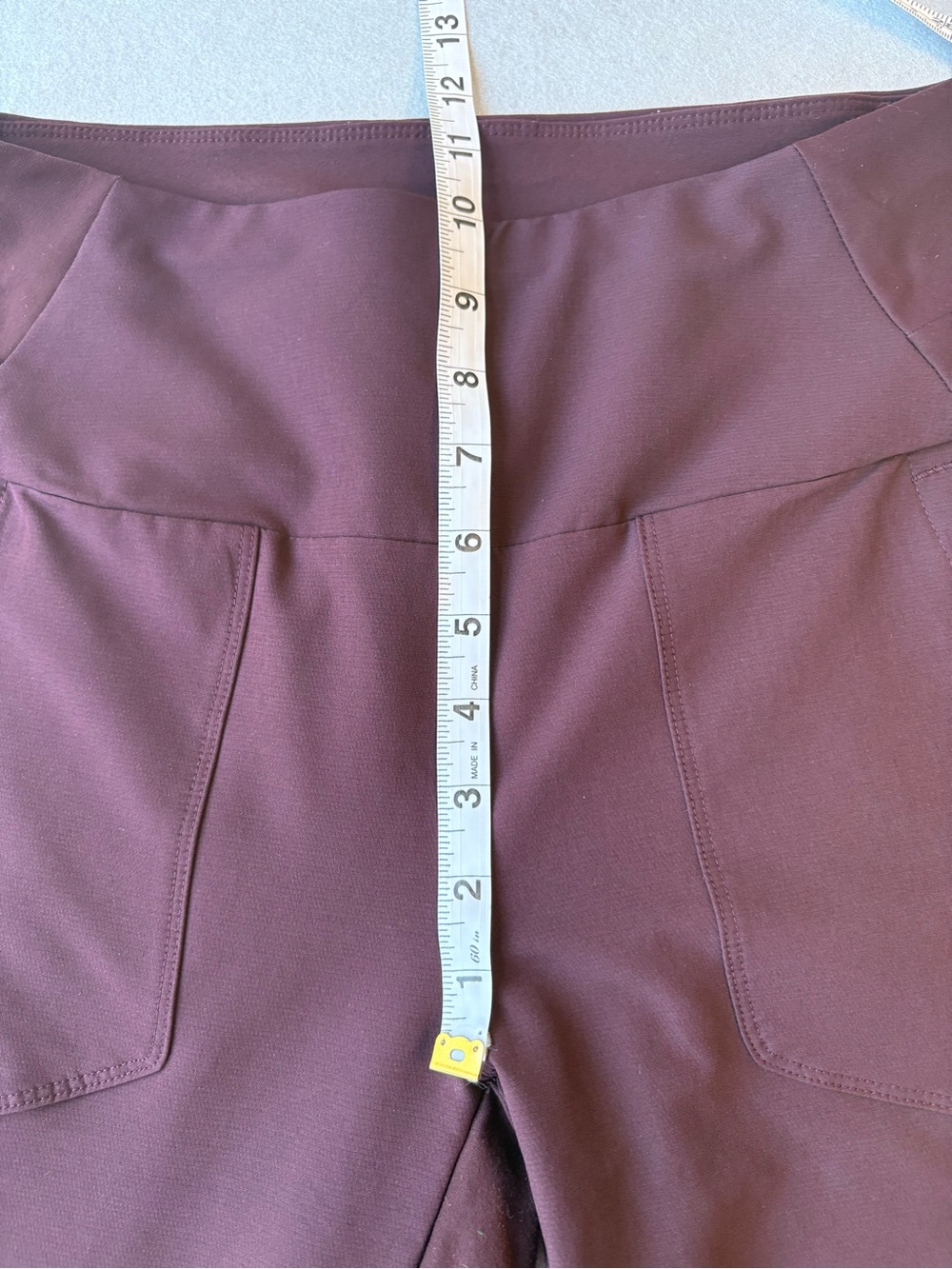 Avalanche Slim Fit Hybrid Stretch Woven Knit Pant Maroon Sz M Active Athleisure - Picture 8 of 8